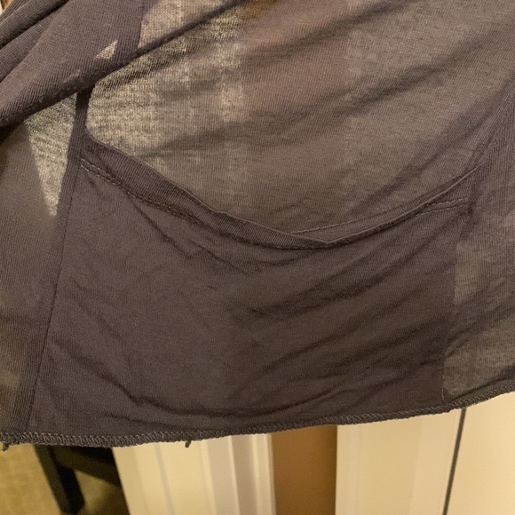 Zenana Outfitters Sheer Charcoal Grey Cardigan - Picture 6 of 6